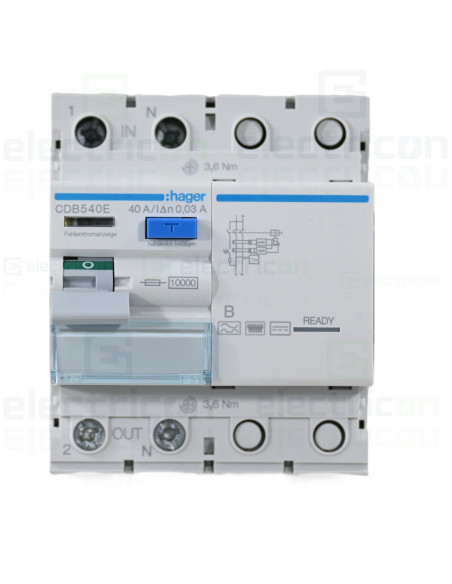Intreruptor diferential 40A/30mA Hager - CDB540E