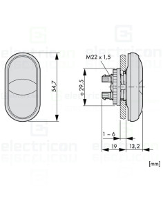 Buton comanda dublu luminos Schrack verde/roșu MM216700 2