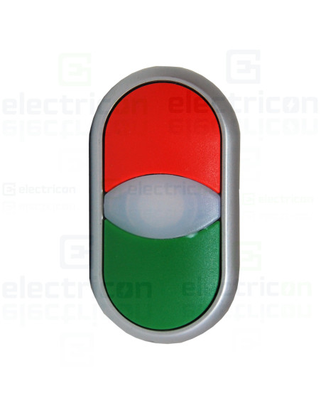 Buton comanda dublu luminos Schrack verde/roșu MM216698