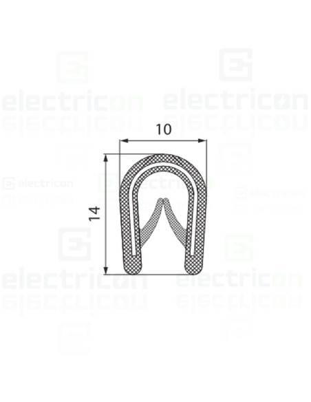 Cheder 1,0 - 4mm, negru, Morek, MCA001BB12
