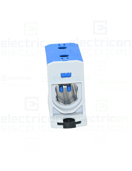 Clema de derivatie, 1P, fixare pe sina DIN, 150mmp, albastru, Morek, MAA1150B10