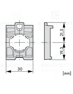 Adaptor Schrack MM216374 din policarbonat gri 2