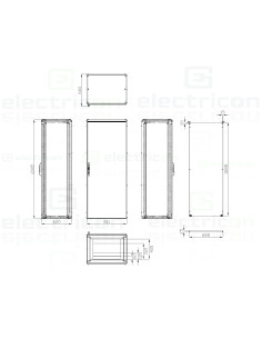 Dulap metalic Schrack 2000×800×600 mm IP55 – model AT208060 2
