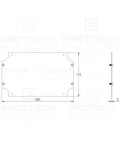 Placă montaj Schrack 200×300 mm – model WKAMP2030 2