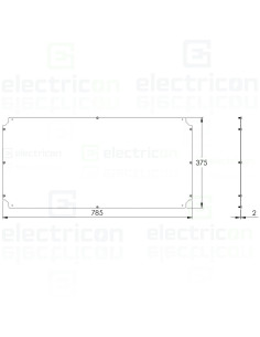 Placă montaj Schrack 400×800 mm – model WKAMP4080 2