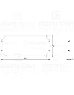 Placă de montaj (contrapanou) Schrack WKAMP2040 din oțel galvanizat 2