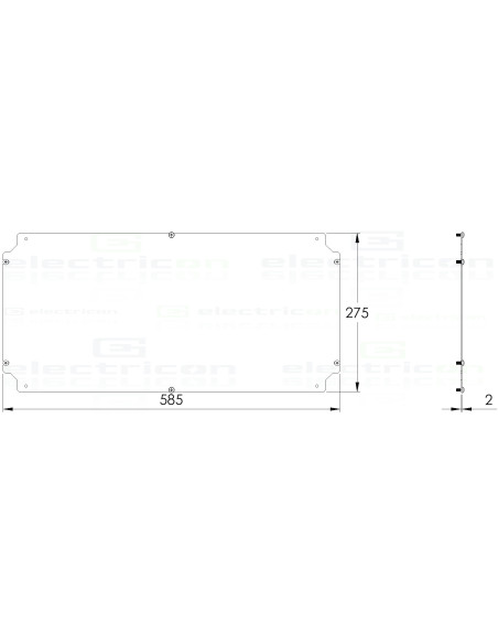 Placa de montaj pentru WKA3060 , 300x600mm, Schrack, WKAMP3060