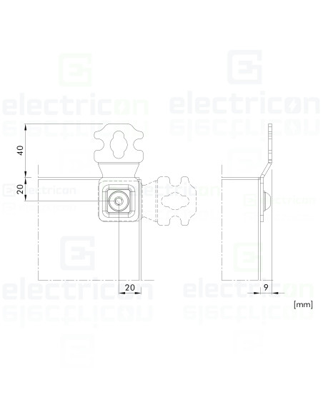 Piese pentru montaj mural dulapuri metalice din gama WSA, Schrack, WSAWB004