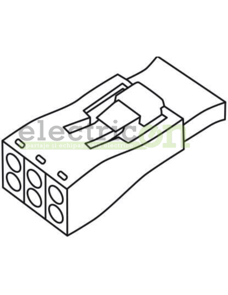 Conector pt deconectare corp iluminat, 3 poli, 4,00 mm2, galben