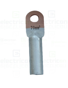 Papuc inelar neizolat cupru-aluminiu, 70mm², M12, (d1 11,5mm, d2 12,5mm), Tracon Electric, RA70-12