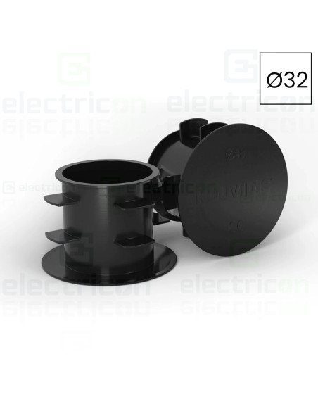 Capac pentru tub copex compatibil universal, recomandat pentru Gama Kouvidis GeonFlex, IP42, negru