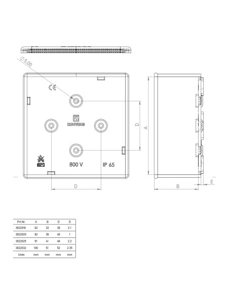 Cutie de jonctiune cu montaj aparent, fara garnituri de etansare, gri, Kouvidis, Condur ISR