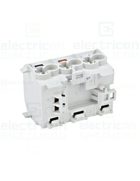 Clema derivatie 35mm², Cu, 3P, izolate, 4 puncte conectare, Maro, Negru, Gri, Schrack, IK026283-A