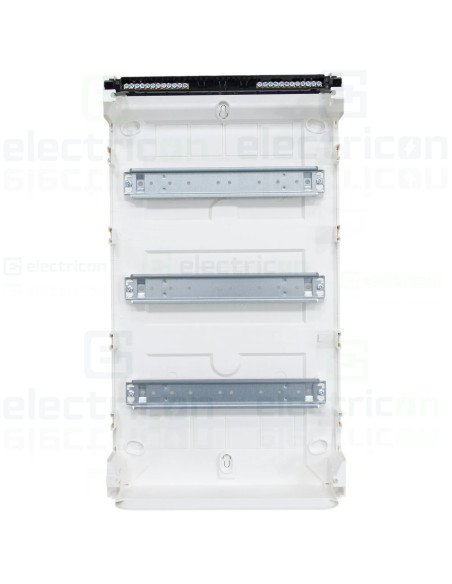 Tablou aparent, 36 module, 3x12, usa transparenta, IP40, Hager, Golf, VS312TD