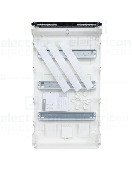 Tablou aparent, 36 module, 3x12, usa transparenta, IP40, Hager, Golf, VS312TD