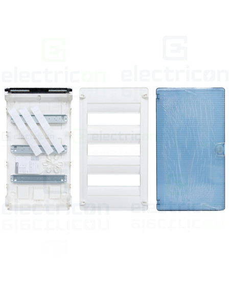 Tablou aparent, 36 module, 3x12, usa transparenta, IP40, Hager, Golf, VS312TD