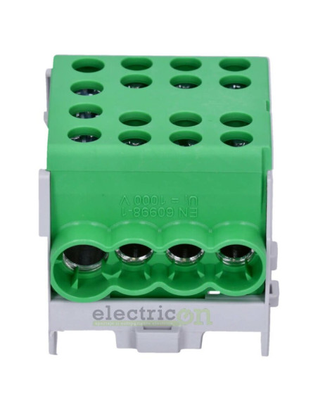 Clema de ramificatie pentru linia principala si accesorii 2x35mmp,6x25mmp, verde