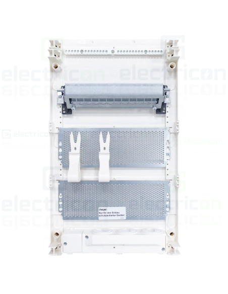 Tablou multimedia, aparent, 36 module (3x12), ușă albă, IP30, Volta, Hager, VA36NW