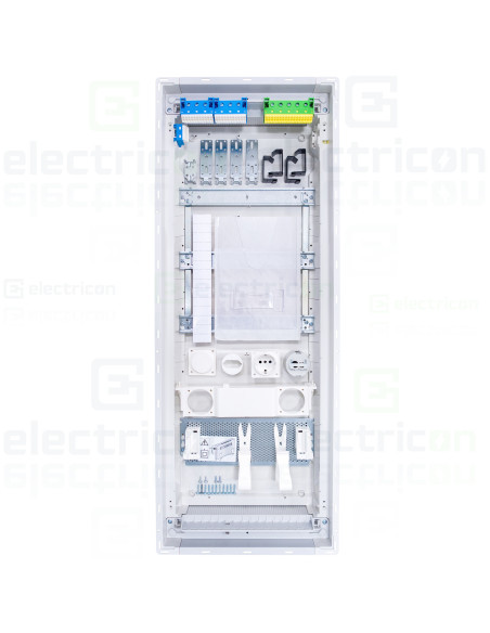 Tablou combo (hibrid), incastrat, 60 module, (36 module curent +24 module multimedia), IP30, Volta, Hager, VU603NWH
