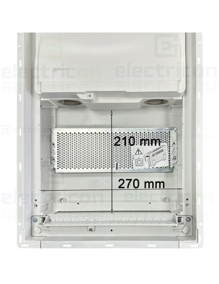 Tablou combo (hibrid), incastrat, 60 module, (36 module curent +24 module multimedia), IP30, Volta, Hager, VU603NWH