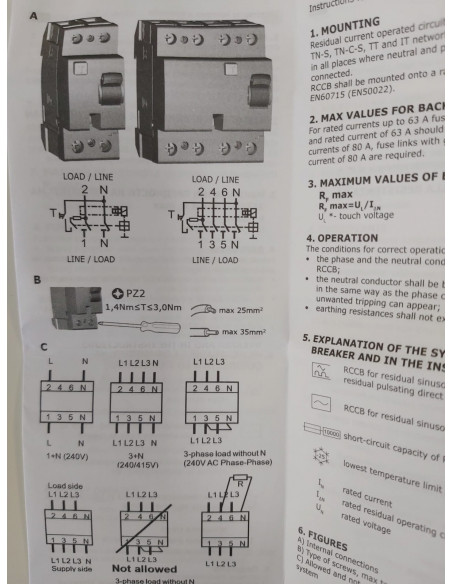 Intrerupator diferental RCCB, 40A, tip A, 300mA