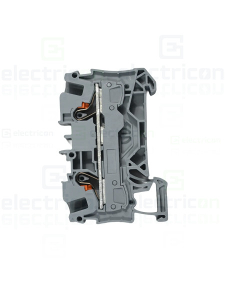 Clema șir, de trecere, 2 conexiuni, 6 mm²,gri, TopJobs Push-In, Wago, 2206-1201