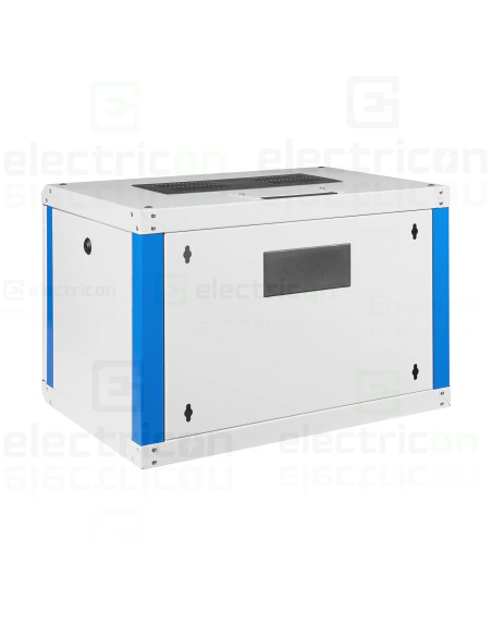 Dulap de perete DTW, 7U 423x600x450, 19", ușă metalică, Schrack, DTWA076045