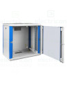 Dulap de perete DTW, 12U 600x646x450, 19", ușă metalică, S-Rack Schrack, DTWA126045