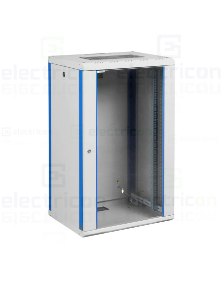 Dulap de perete DTW, 20U 600x1001x450, 19", ușă metalică, S-Rack Schrack, DTWA206045