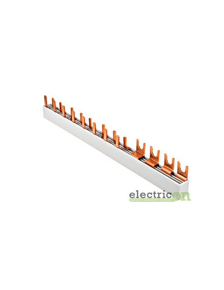 Bareta alimentare (busbar), 1x RCCB 4P, 8 module MCB,1P+N tip pin, 10mmp, 80A, Schrack, BS990169