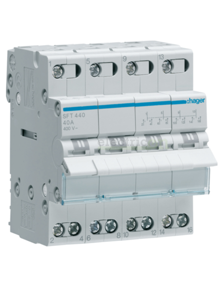 Inversor 4P 40A, 400V I-0-II, punct comun superior 4M