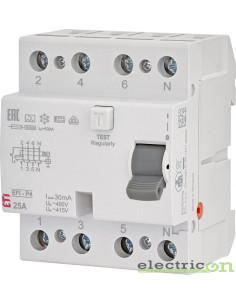Intreruptor RCCB 25A/30mA ETI - 002061511