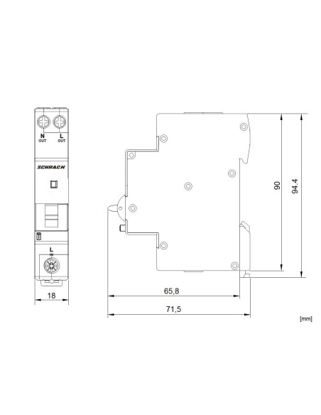 Disjunctor diferential, RCBO,Tip A, B 16 , 30mA,1P+N un modul, 6kA