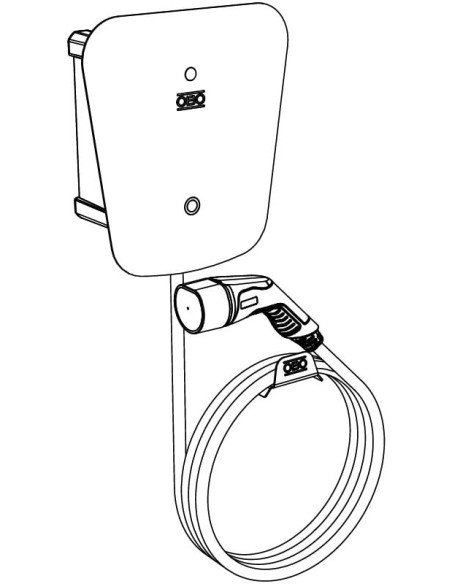 Statie de incarcare fixa, Ion Wallbox Basic, 22KW, type 2, cablu de incarcare 5m