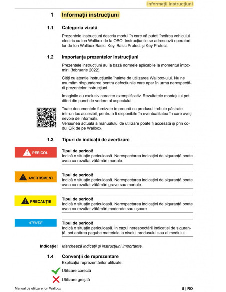 Statie de incarcare fixa, Ion Wallbox Basic, 22KW, type 2, cablu de incarcare 5m