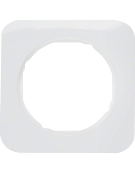 Rama aparat, priza, 1 modul, alb, lucios, Berker R.1, Hager, 10112189