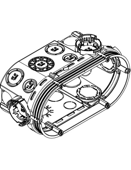 Doza aparataj, sub tencuială, UG 66-DV, dublă, 2xØ60 mm, OBO Bettermann,2003720