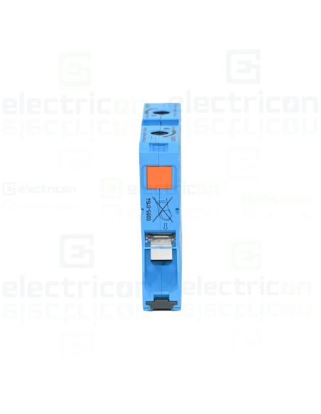 Clema sir WAGO de trecere cu 2 conductori pe sina, 50mm, albastru