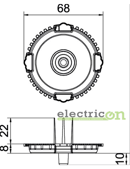 Capac cu semnalizare, simplu, pentru doze sub tencuiala, UP, OBO Bettermann, 2003760