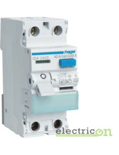 Disjunctor diferential 40A/30mA Hager - CDA240D