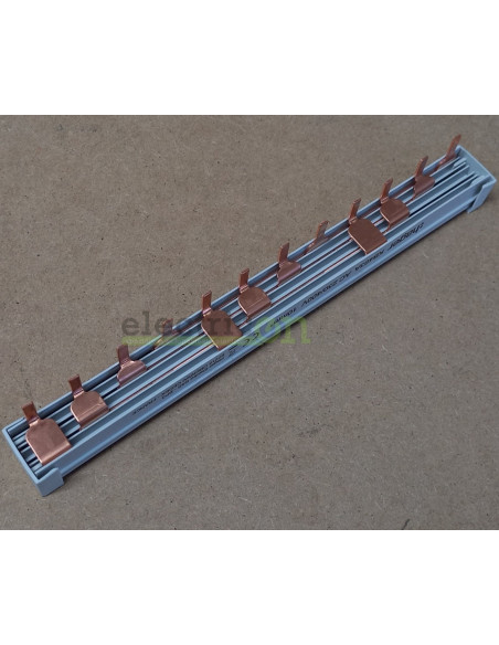 Bareta alimentare (busbar), 4P, tip pin, 12 module, 10mmp, 63A, Hager, KB463A