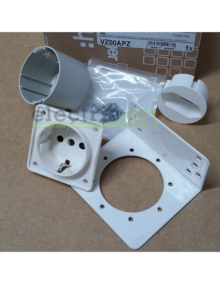 Priză universală cu suport și adaptor Euro, Hager, VZ00APZ