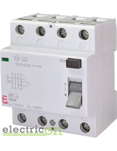 Intreruptor RCCB 100A/100mA ETI - 002062152