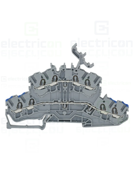 Clema șir, 2 etaje , 4 conexiuni, 2,5 mm²,gri,CAGE CLAMP, Wago, 2002-2432