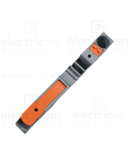 Clema șir, cu pârghie și buton, 2 conexiuni, 10 mm²,gri,TopJobs Clamp, Wago, 2110-5201