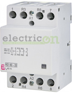 Contactor modular 4P 3-module 40A
