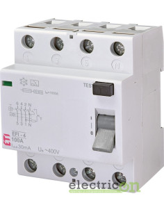 Intreruptor diferential 100A/30mA ETI - 002062150
