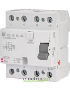 Intreruptor diferential 63A/100mA ETI - 002061523