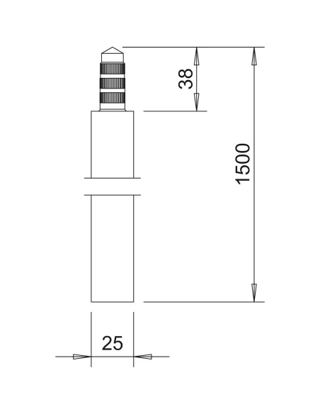 Țăruș de împământare (electrod) pentru aplicații standard 1,5m, diametru 20mm, 219 20 ST FT, OBO Bettermann, 5000750