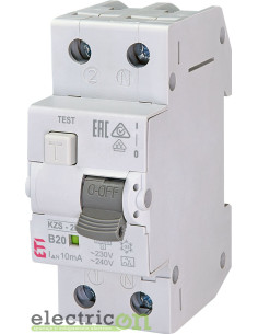 Siguranta RCBO 20A/10mA ETI - 002173215